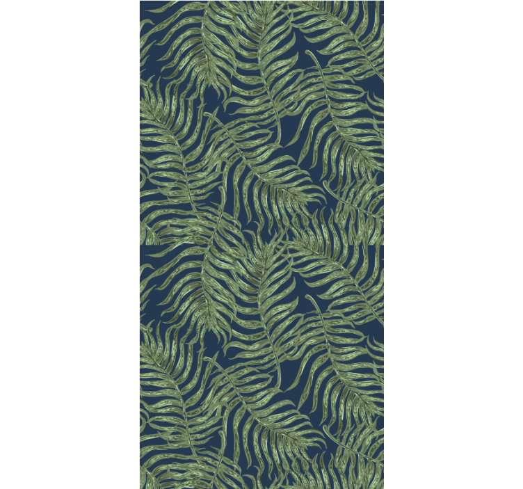Tropical leaves over a dark background blind - TenStickers