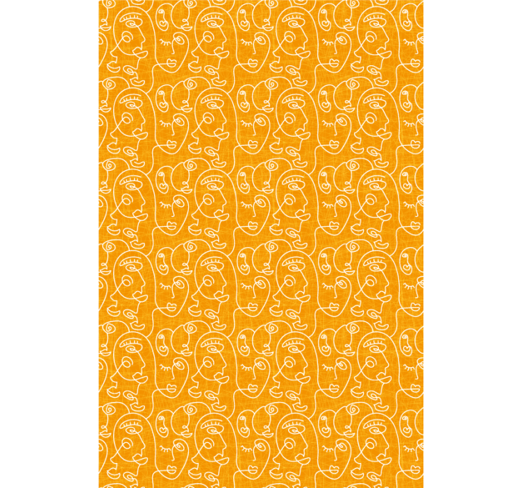 Stylized Face Patterns art roller blind - TenStickers