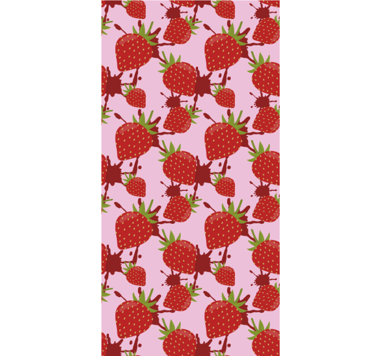 Strawberry Splash Pattern fruit roller blind - TenStickers