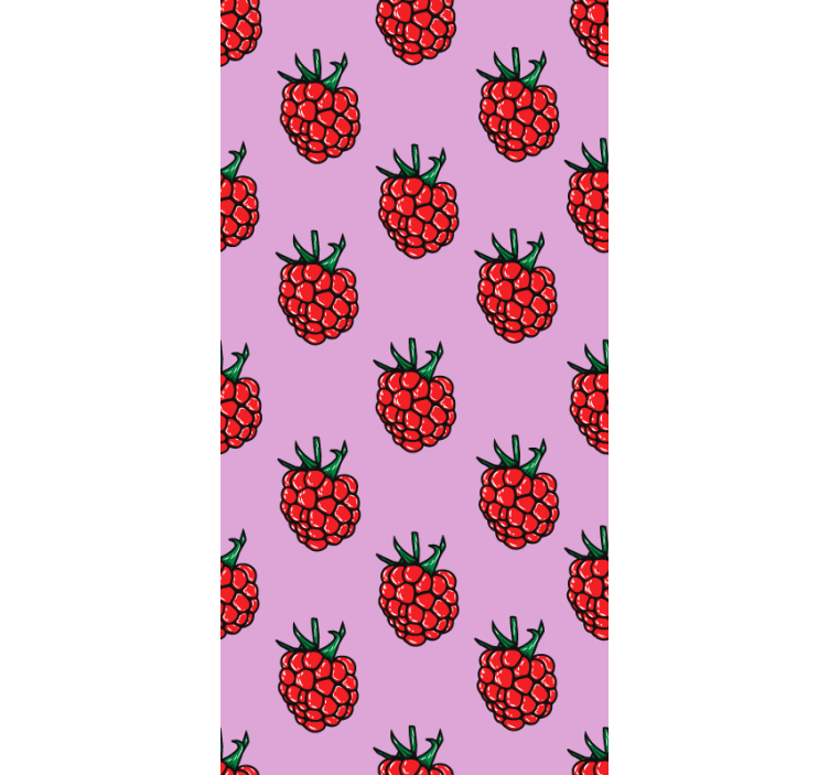 Raspberry Pattern fruit roller blind - TenStickers