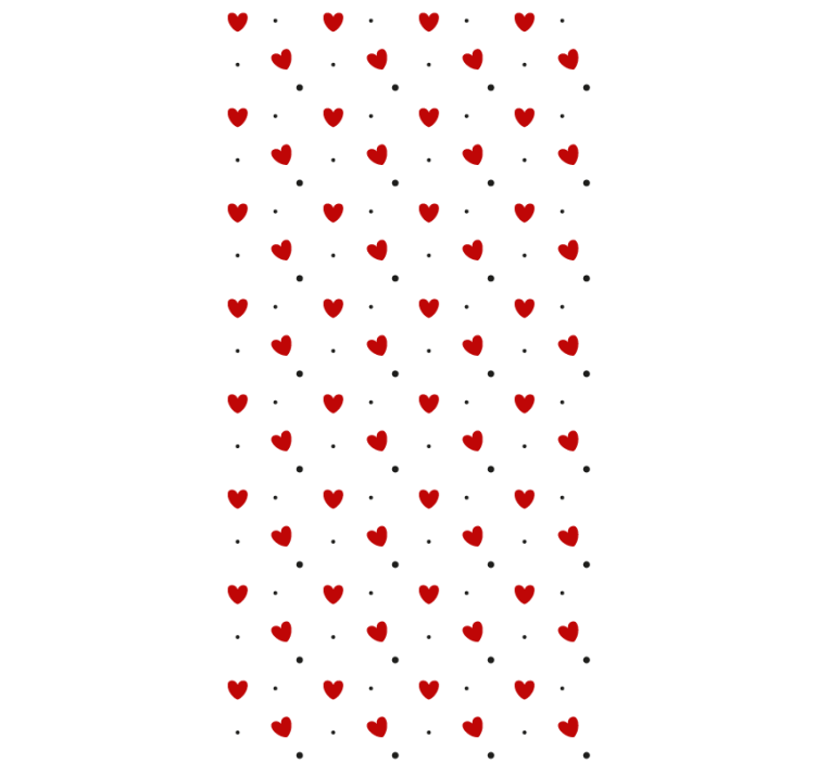 Heart Pattern Delight romantic roller blind - TenStickers