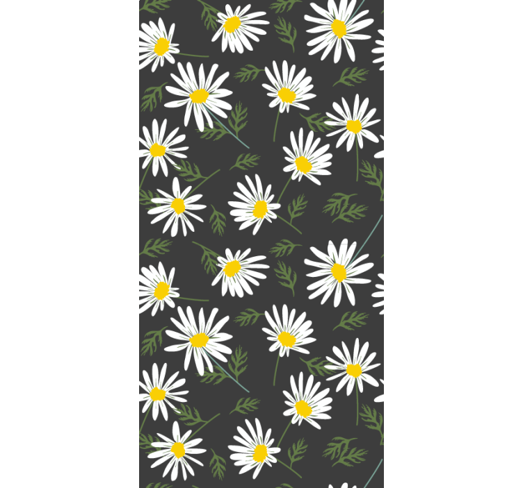 Daisy Floral Pattern flower roller blind - TenStickers