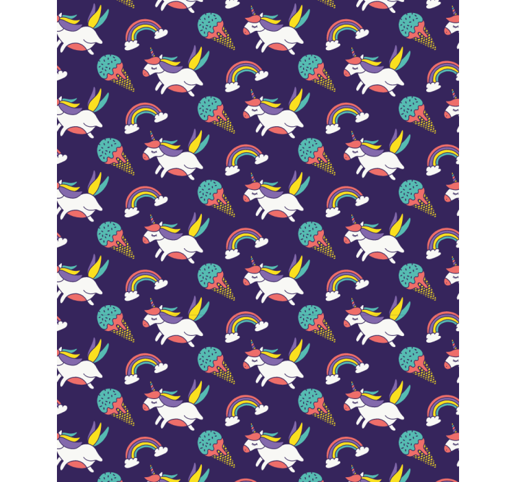 Unicorn pattern children's room roller blind - TenStickers