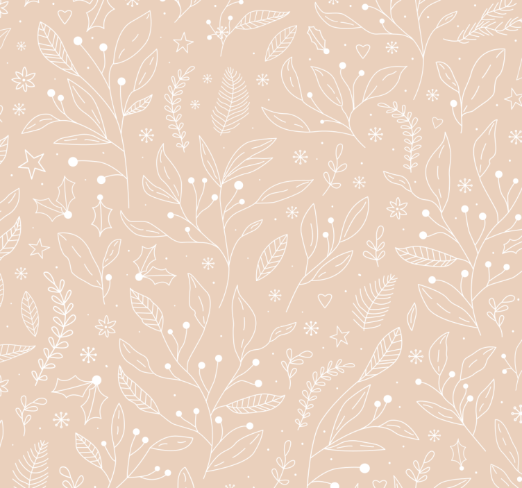 Christmas plants Beige blind - TenStickers