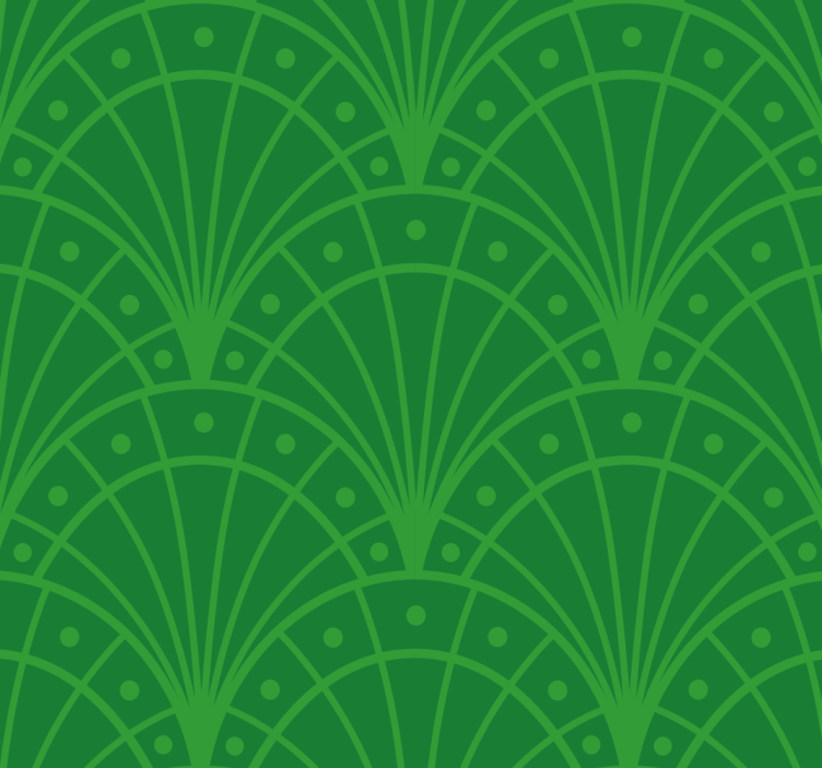 Art Deco Pattern Green Roller Blind - TenStickers