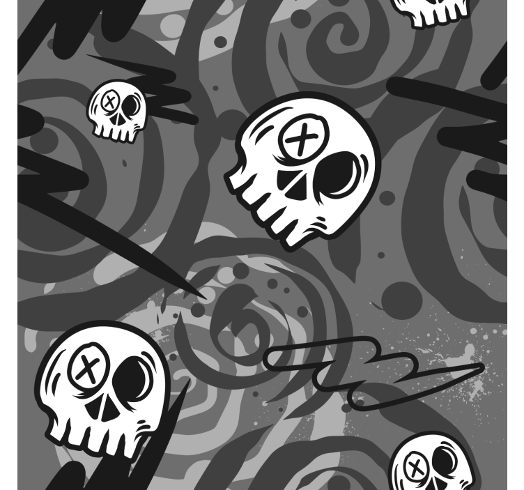 Graffiti With Skulls Teen Roller Blind - TenStickers