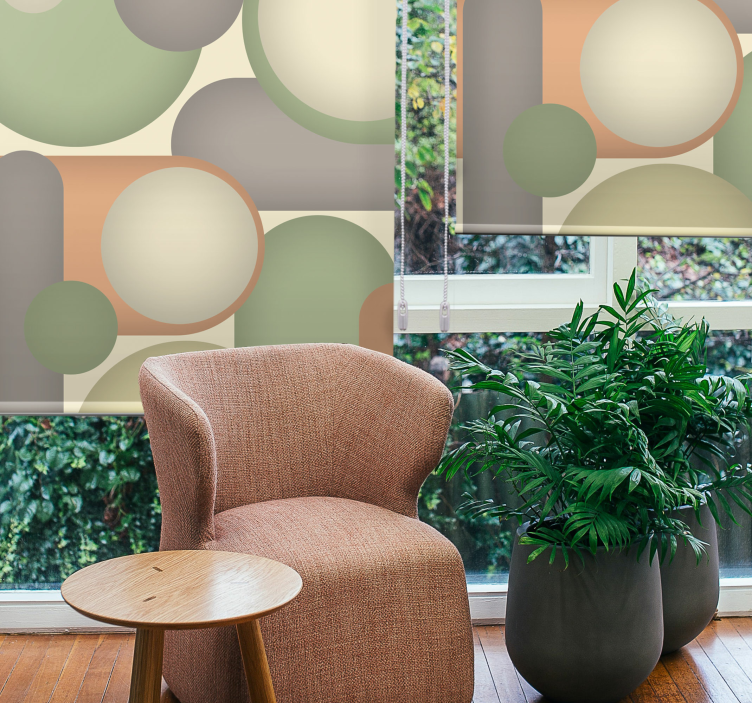 Geometric Circle Arrangement modern roller blind - TenStickers
