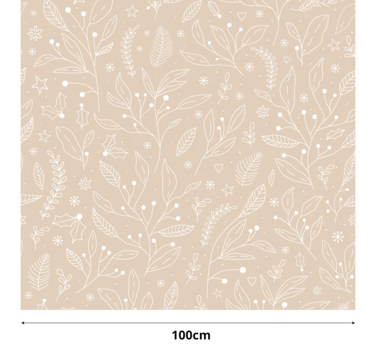 Christmas plants Beige blind - TenStickers
