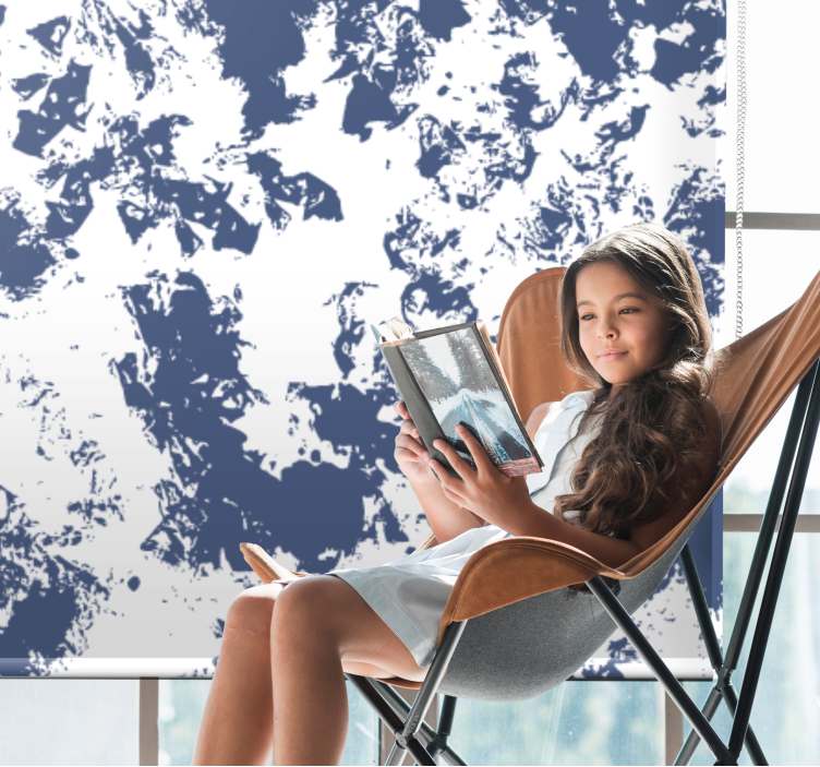 Abstract Blue Pattern texture roller blind - TenStickers