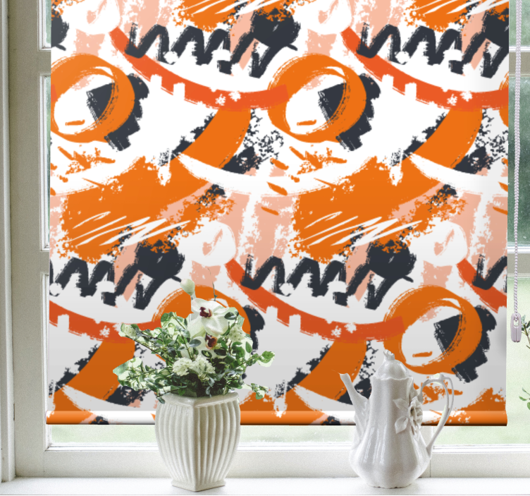 Abstract Circular Motif texture roller blind - TenStickers