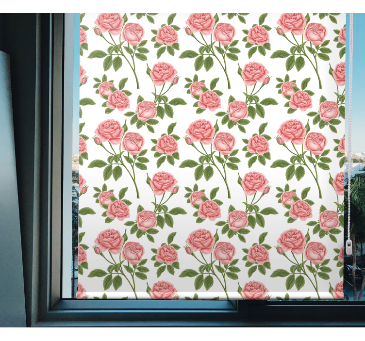 Beautiful Roses Pattern flower roller blind - TenStickers