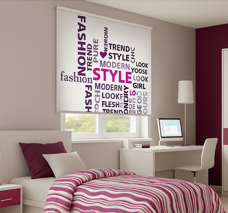 Beauty Text teenage roller blind - TenStickers