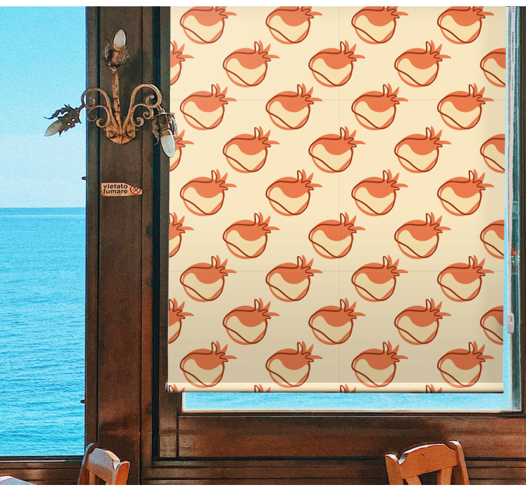 Beige vegetables pattern fruit roller blind - TenStickers