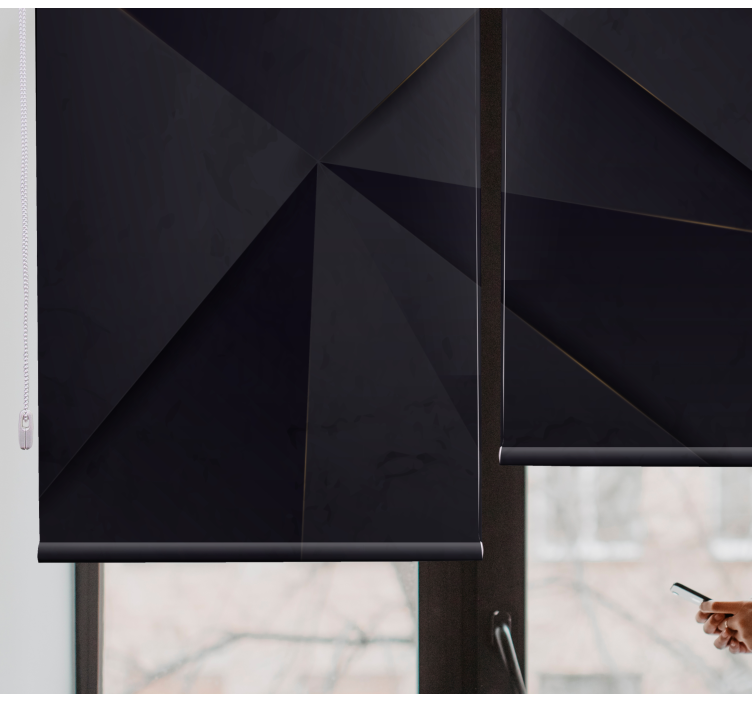 Black geometric design Master bedroom blind - TenStickers