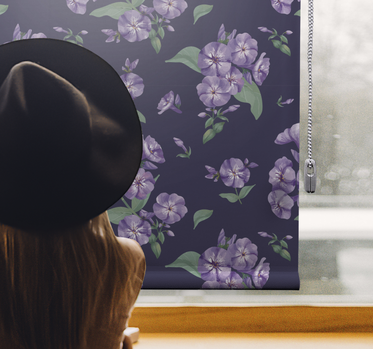 Blossoming Elegance flower roller blind - TenStickers