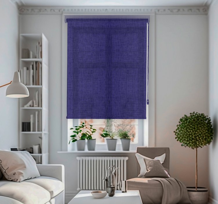 Blue fabric texture Living room blind - TenStickers