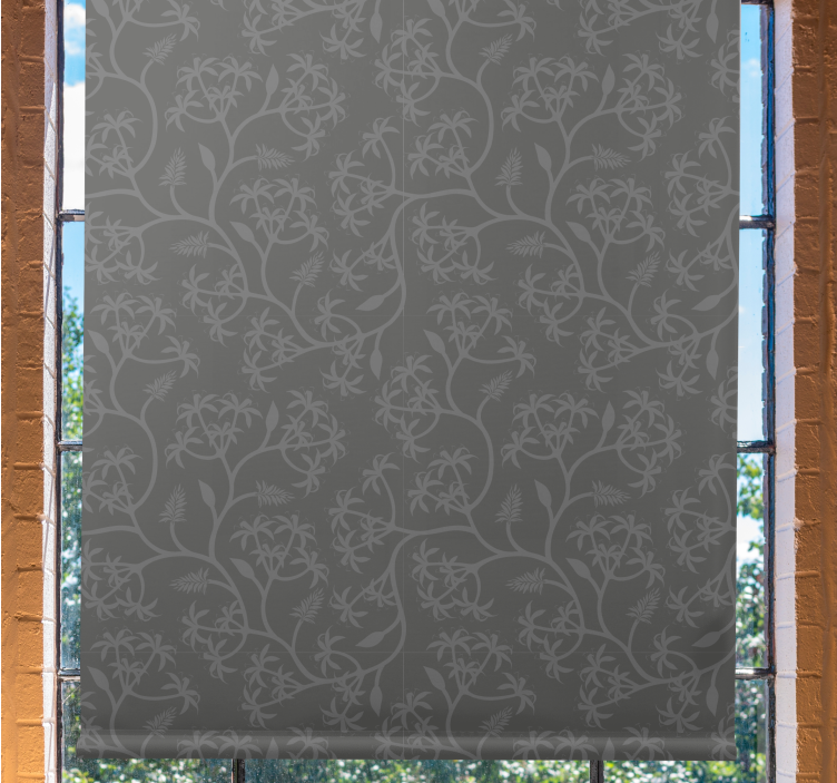 Botanical Climbing Motif flower roller blind - TenStickers
