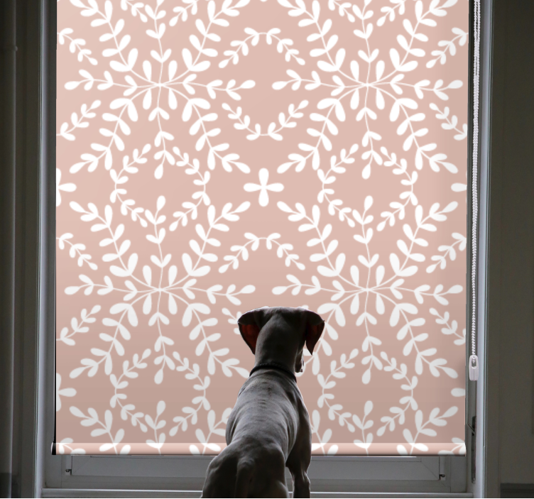 Botanical Leaf Theme flower roller blind - TenStickers