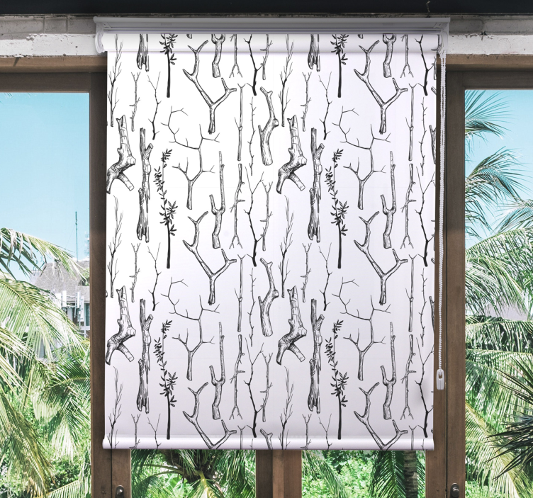 Branches Silhouette tree roller blind - TenStickers