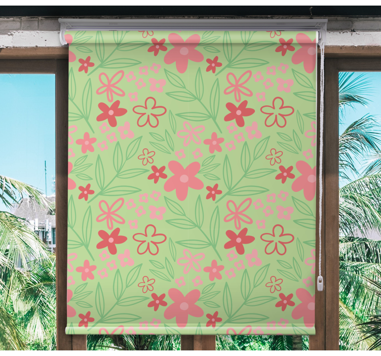 Charming Floral Theme flower roller blind - TenStickers