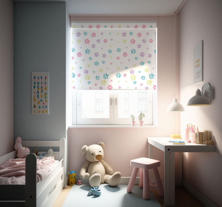 COLORFUL FLORAL PATTERNS flower roller blind - TenStickers
