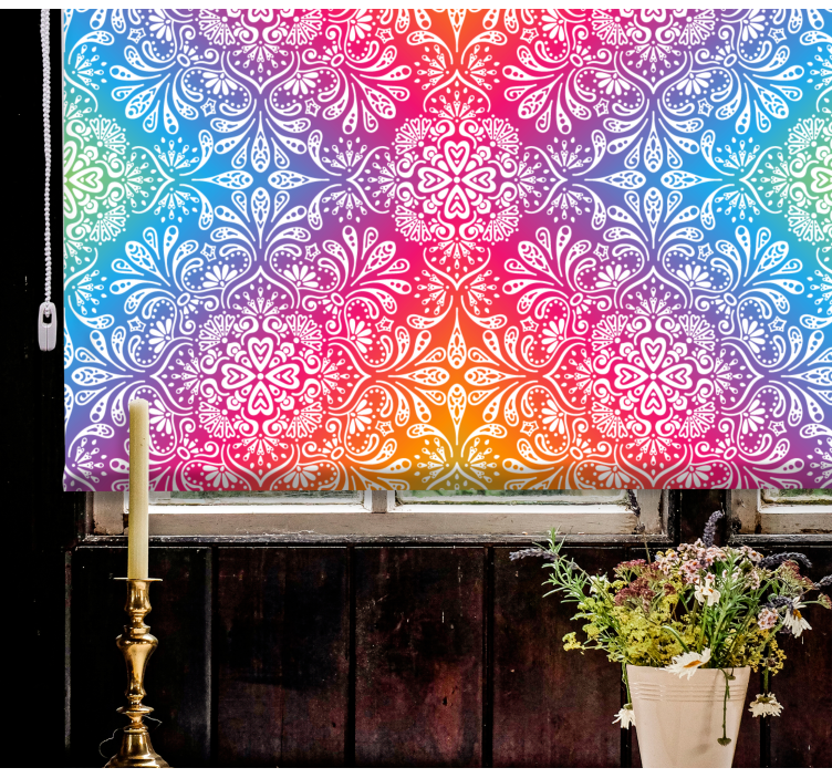Colorful mandala pattern zen roller blind - TenStickers