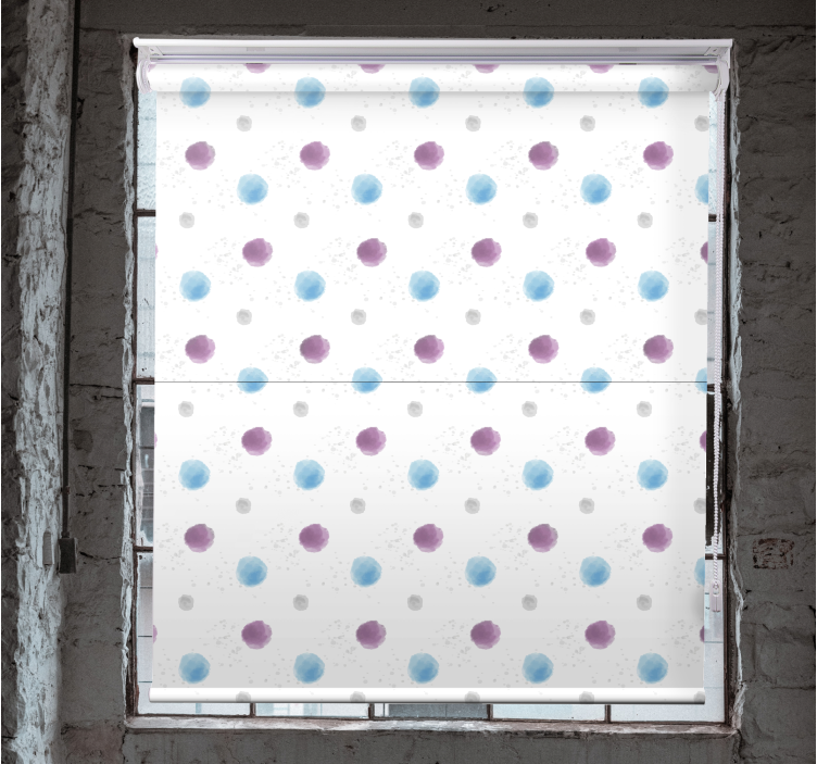 Colorful patterned dots kids roller blind - TenStickers
