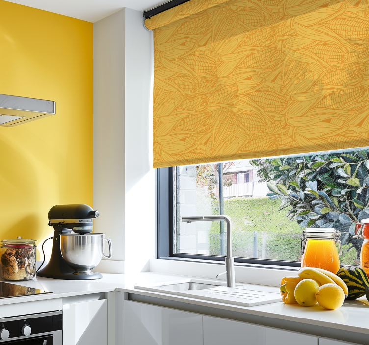 Corn shades yellow roller blind - TenStickers