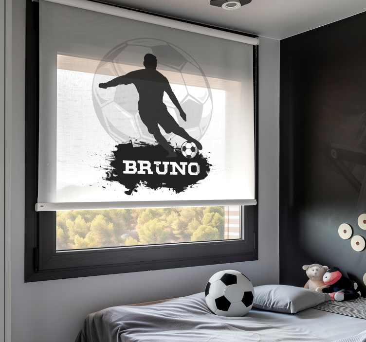 Customisable football ball roller blind - TenStickers
