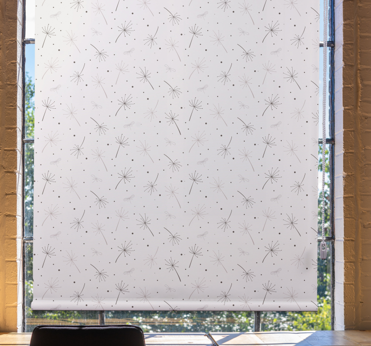 Dandelion Seed Pattern flower roller blind - TenStickers
