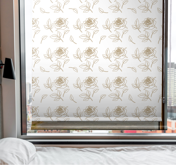 Delicate Rose Pattern flower roller blind - TenStickers