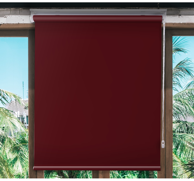 Design in a burgundy red color roller blind - TenStickers
