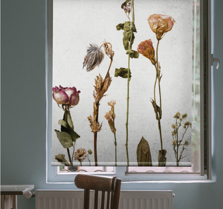 Dried Flower Arrangement flower roller blind - TenStickers