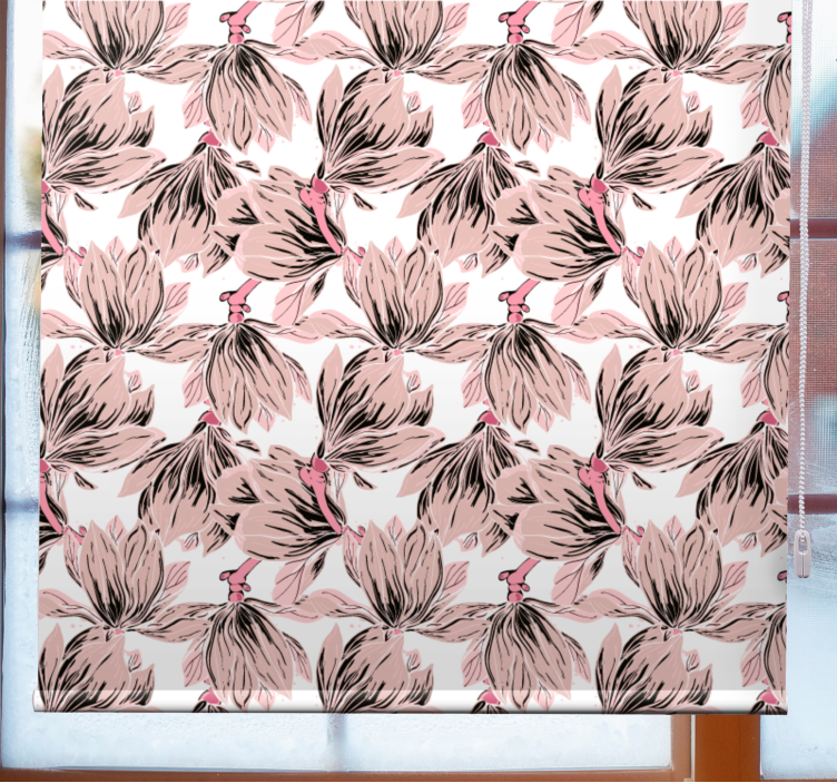 Elegant arrangement flower roller blind - TenStickers
