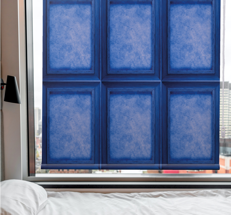Elegant blue panels texture roller blind - TenStickers