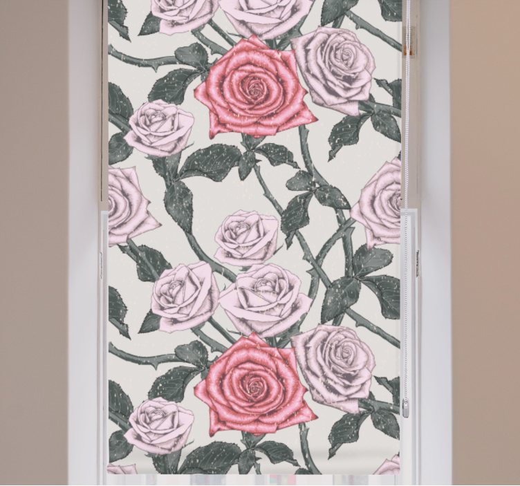 Elegant Rose Arrangement flower roller blind - TenStickers