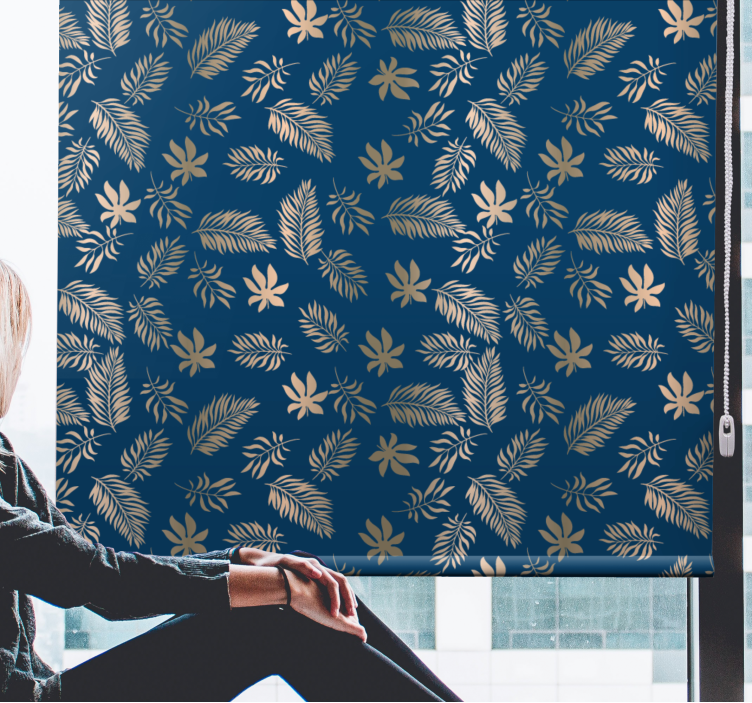 Exquisite Floral Pattern flower roller blind - TenStickers
