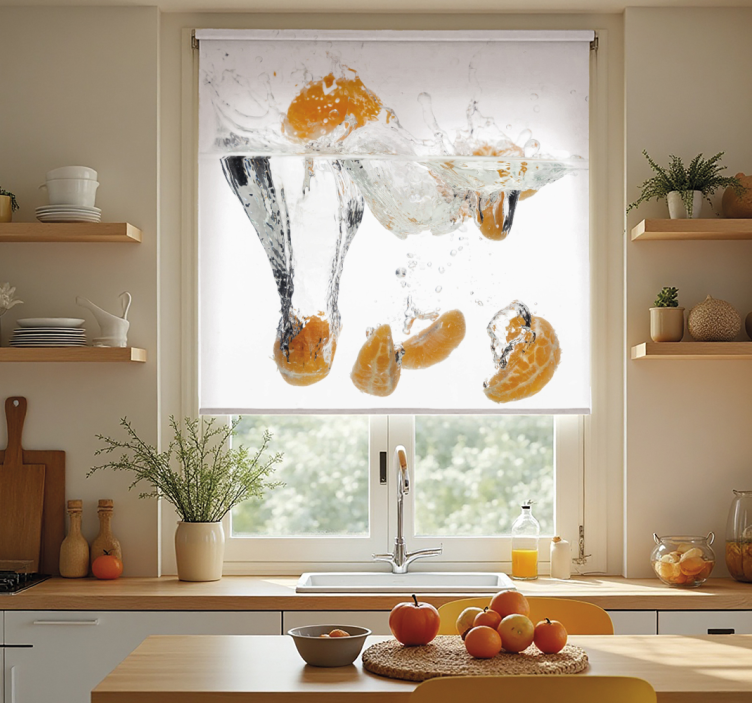 Fruits in water  roller blind for kitchen window - TenStickers