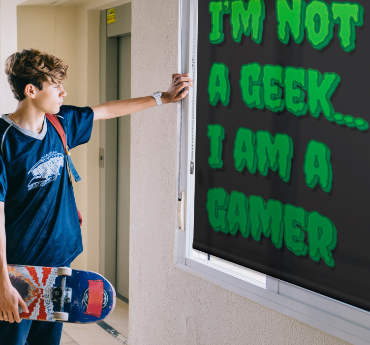 Gamer Identity Statement custom roller blind - TenStickers