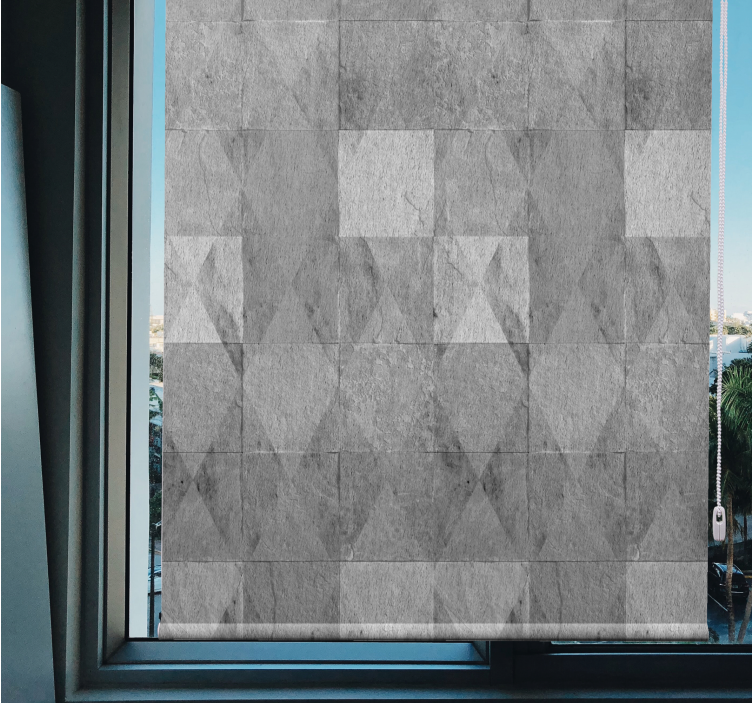 Geometric Grey Pattern texture roller blind - TenStickers