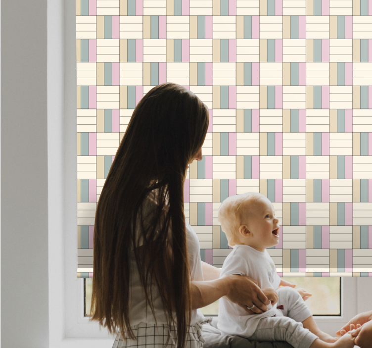 Geometric themed composition texture roller blind - TenStickers
