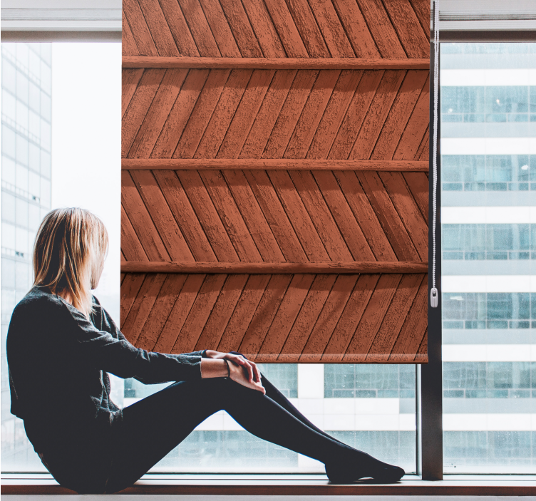 Herringbone wood pattern texture roller blind - TenStickers