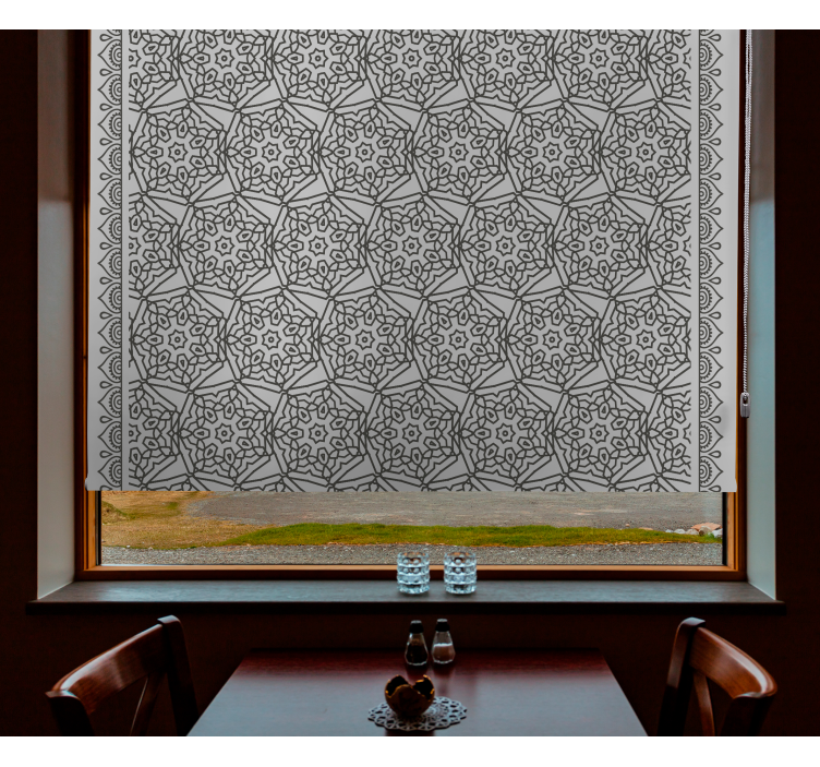 Intricate Geometric Pattern texture roller blind - TenStickers