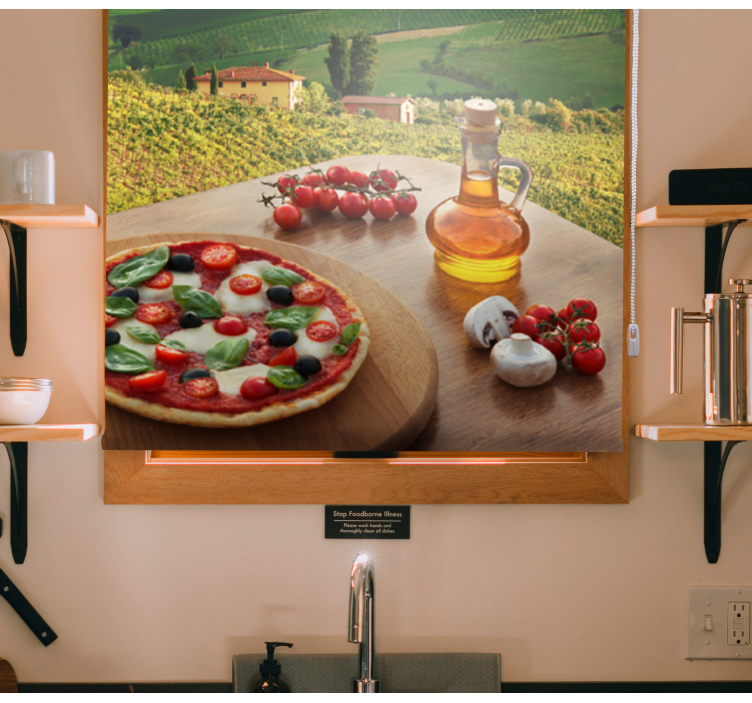 Italian Culinary Landscape fruit roller blind - TenStickers