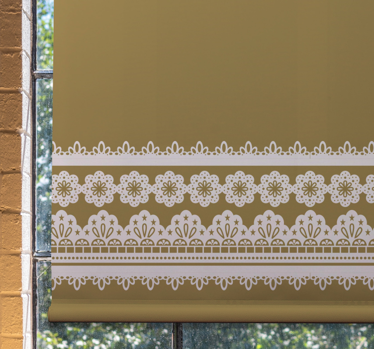 Lace Pattern Band elegant roller blind - TenStickers