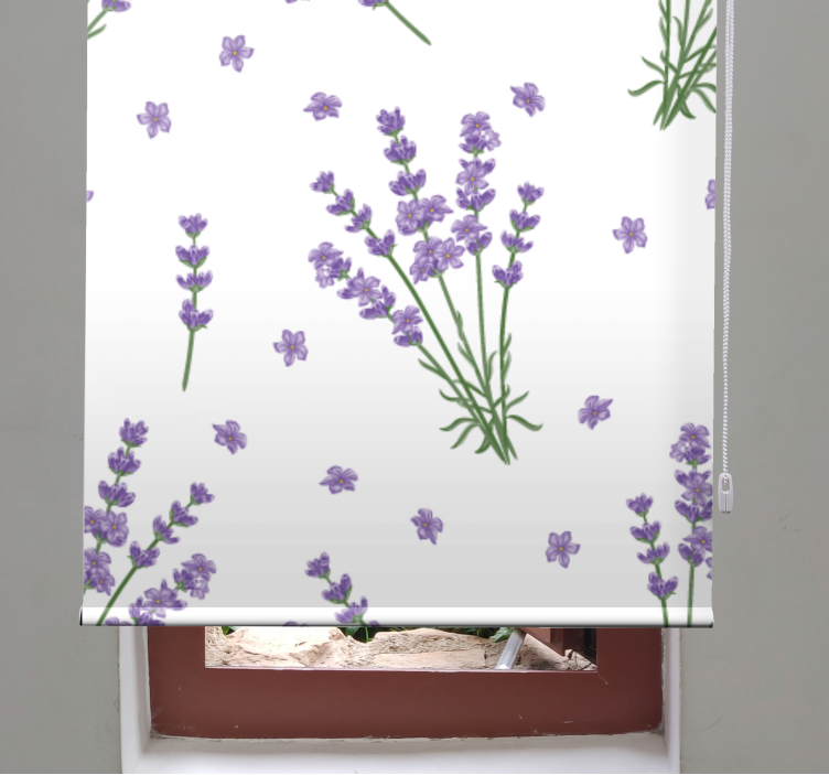 Lavender simple design flower roller blind - TenStickers