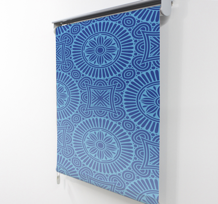 Mandala blue tones Zen blind - TenStickers