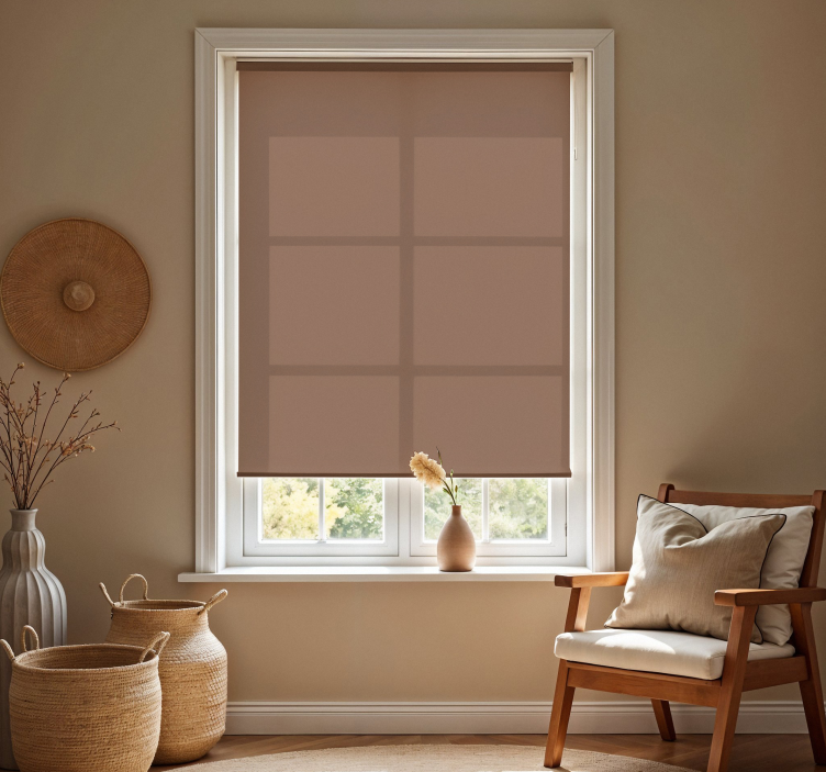 "Mocha Mousse" roller blind for living room - TenStickers