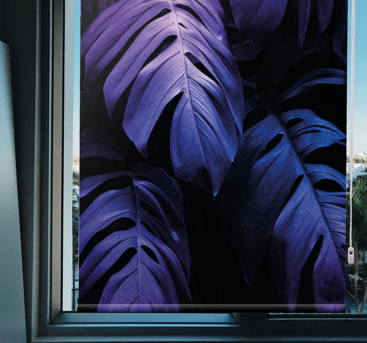 Monstera Deliciosa Foliage flower roller blind - TenStickers