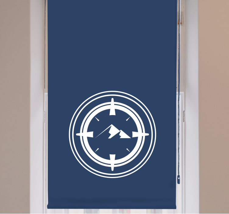 Mountain compass symbol original roller blind - TenStickers